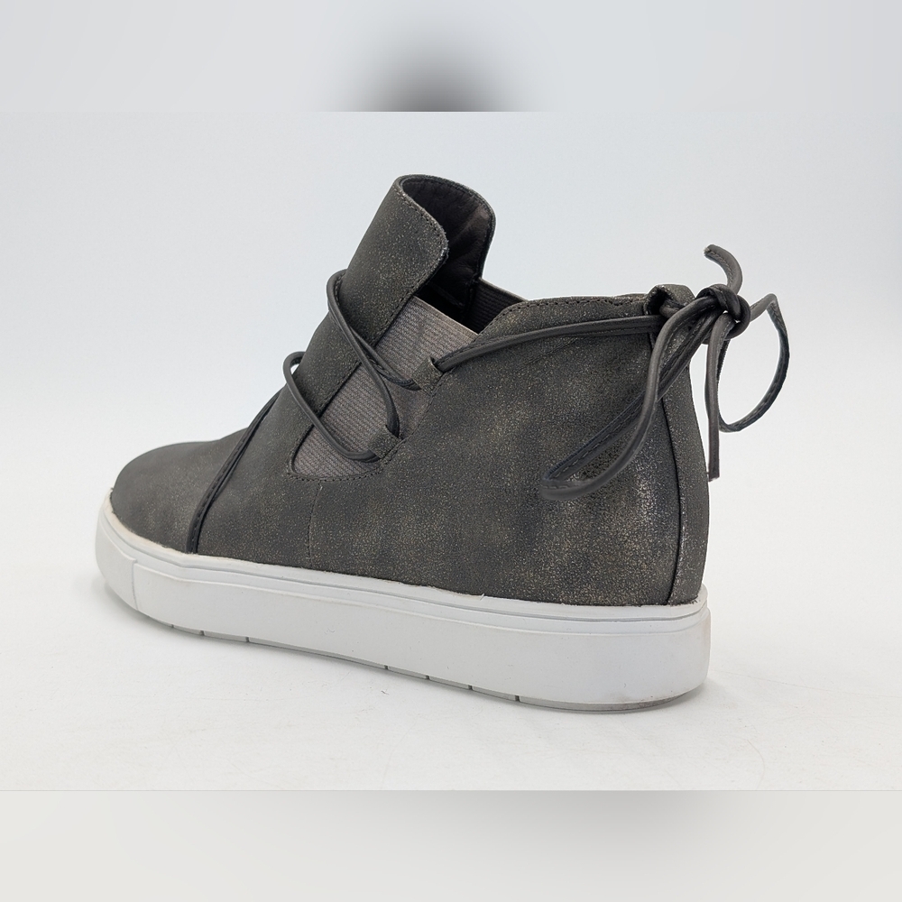 Yellow Box Maureen Size 8M Metallic Grey High-Top Sneakers Cushioned Memory Foam - Picture 7 of 16